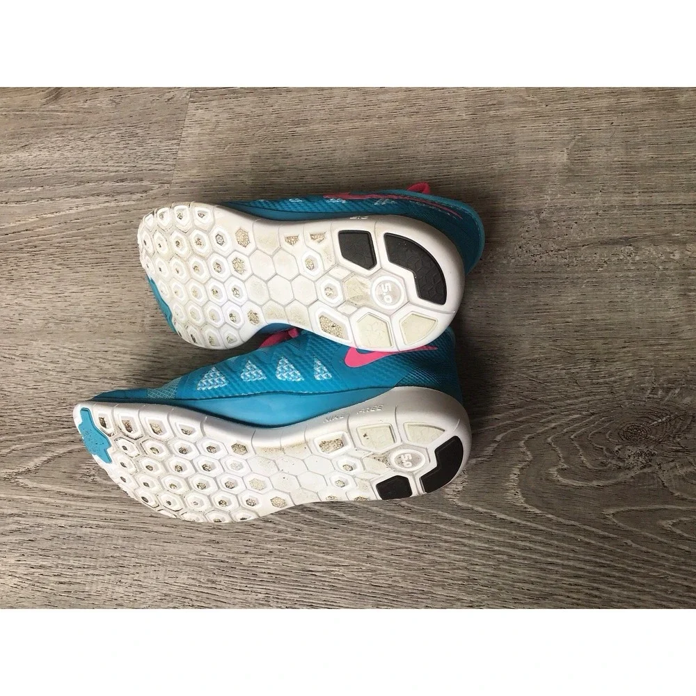 Nike Free 5.0 (GS) Blue Youth Size 5Y Girls Running Sneakers 644446-401 Shoes